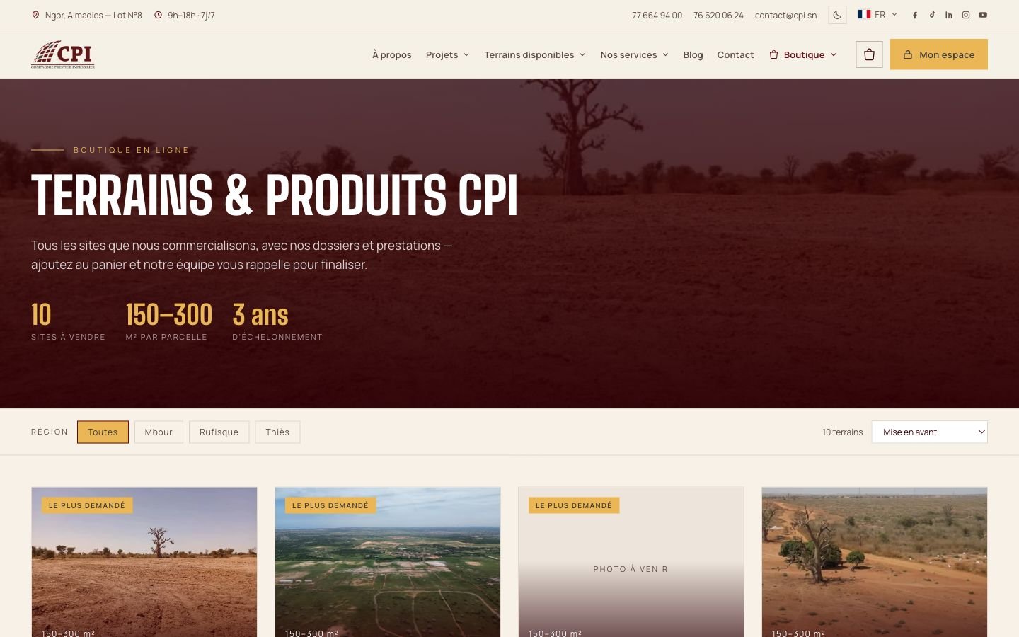 CPI Immobilier — Boutique en ligne