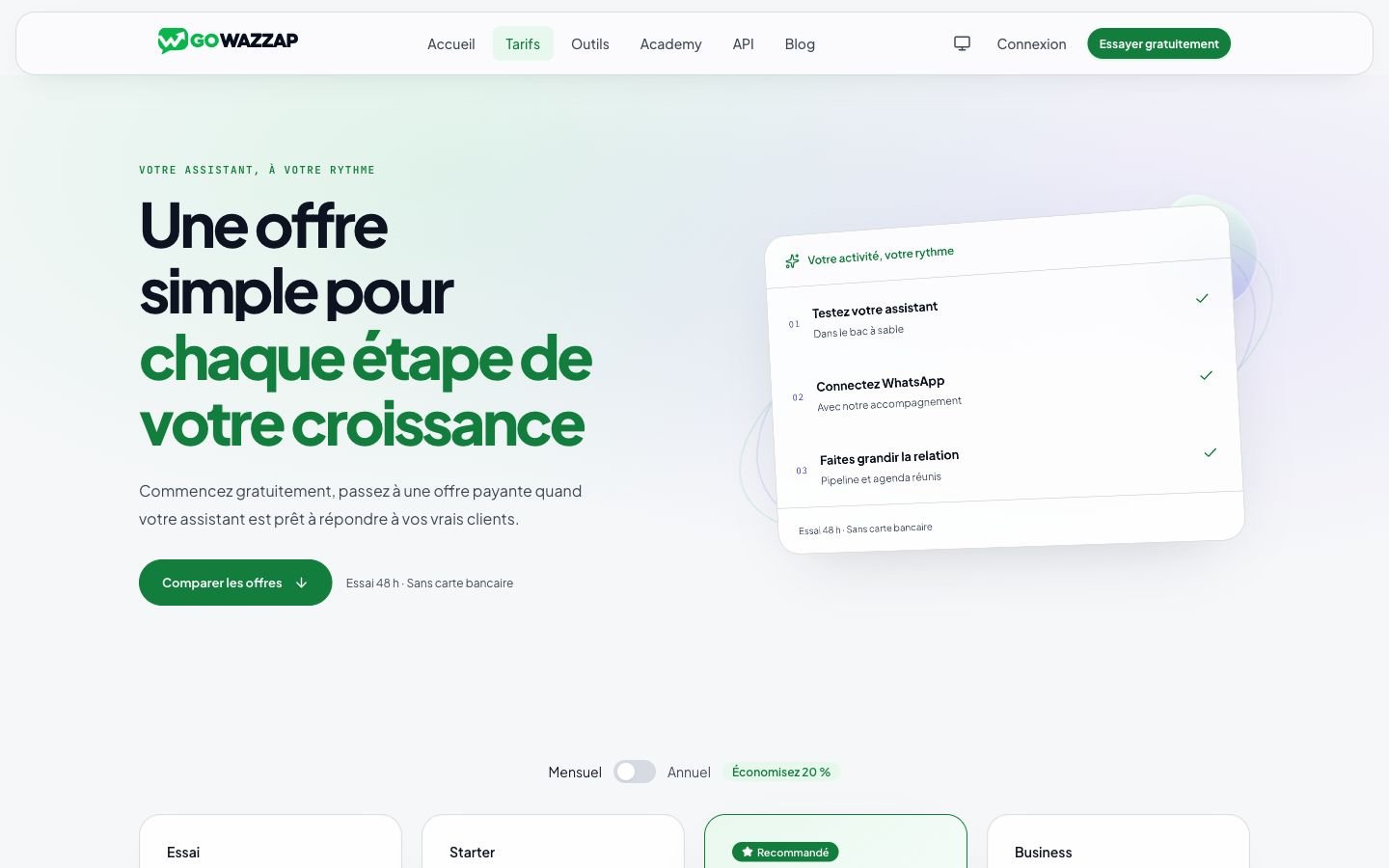 Gowazzap — Page des offres