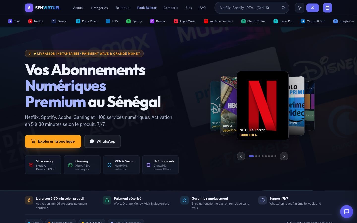 SenVirtuel — Page d’accueil
